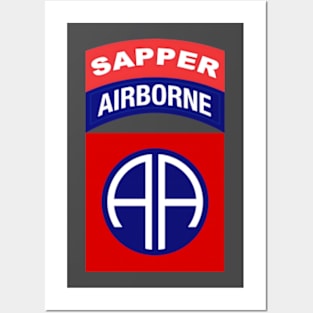 82nd Airborne Sapper Tab - Full Chest Posters and Art